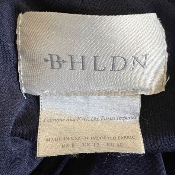 BHLDN Navy Faux Wrap Maxi Gown Short Sleeve Wedding Guest Formal Dress 8 - Picture 7 of 7